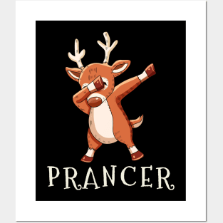 PRANCER Santas Reindeers Family Matching Christmas Posters and Art